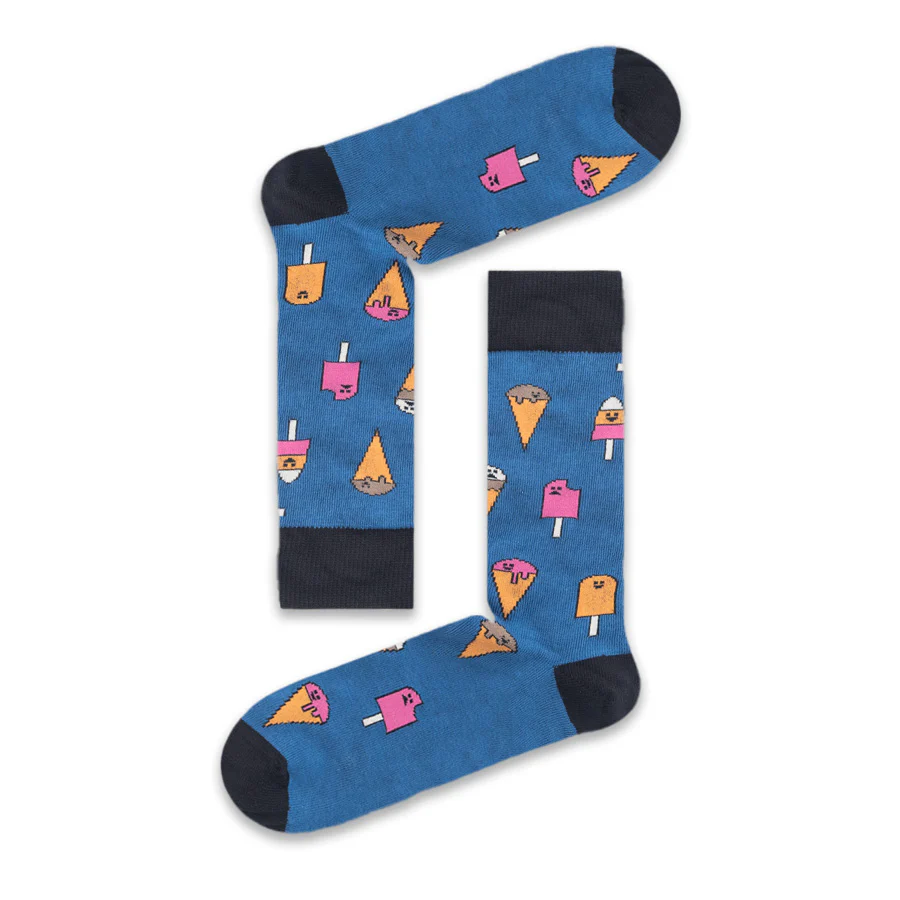 Socks Ice Cream Blue - Image 3