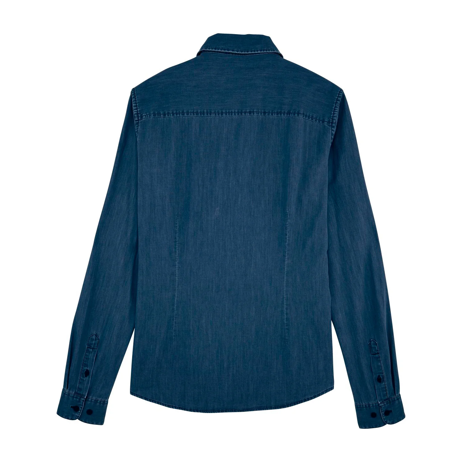 Womens Mid Indigo Shirt - Image 3
